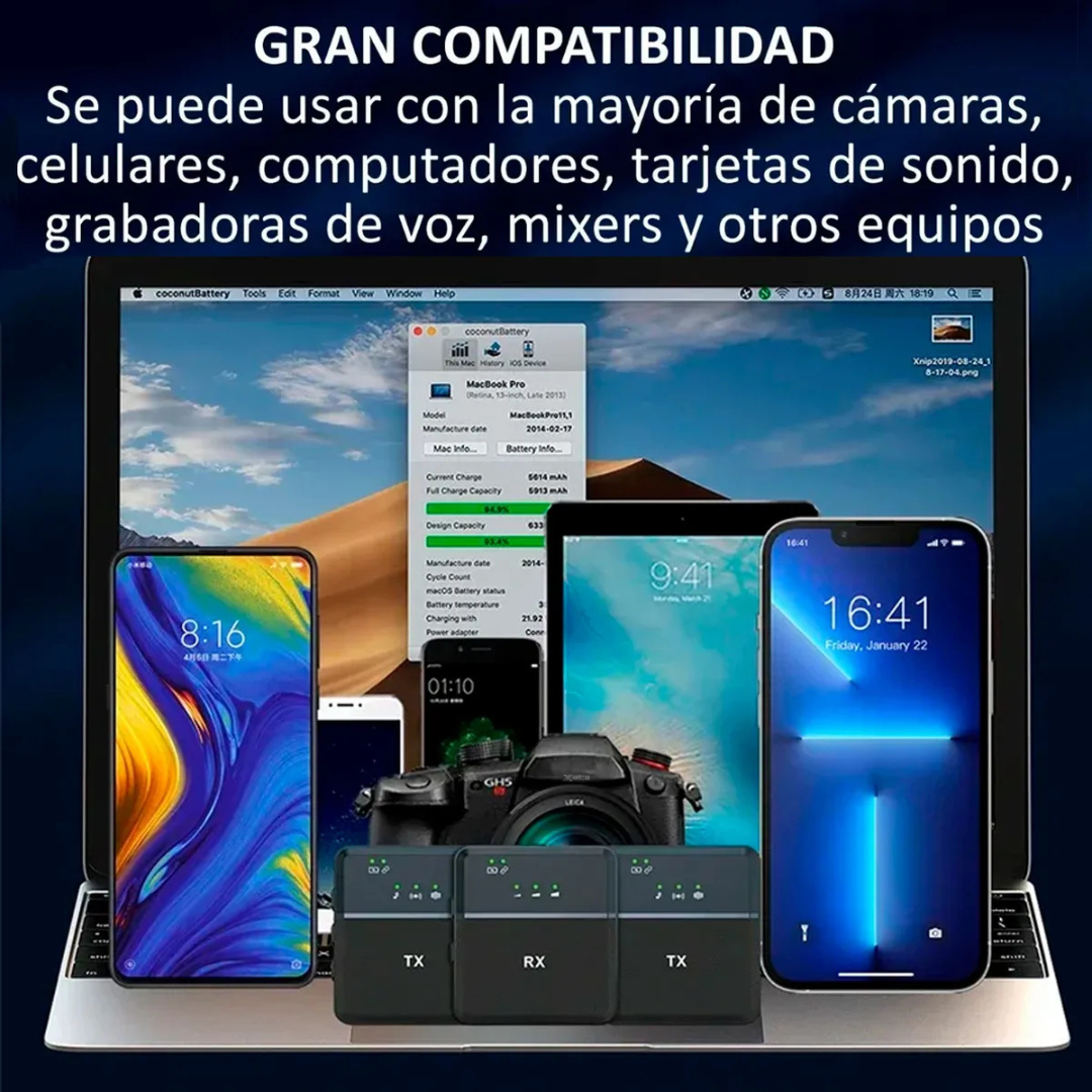 Micrófono Inalámbrico SX9 3 En 1