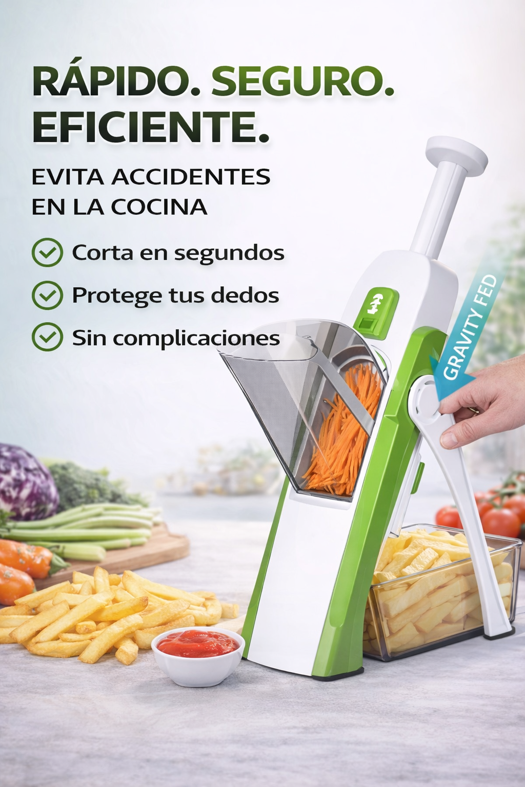 Picador Mandolina - Rebana fácil y rápido